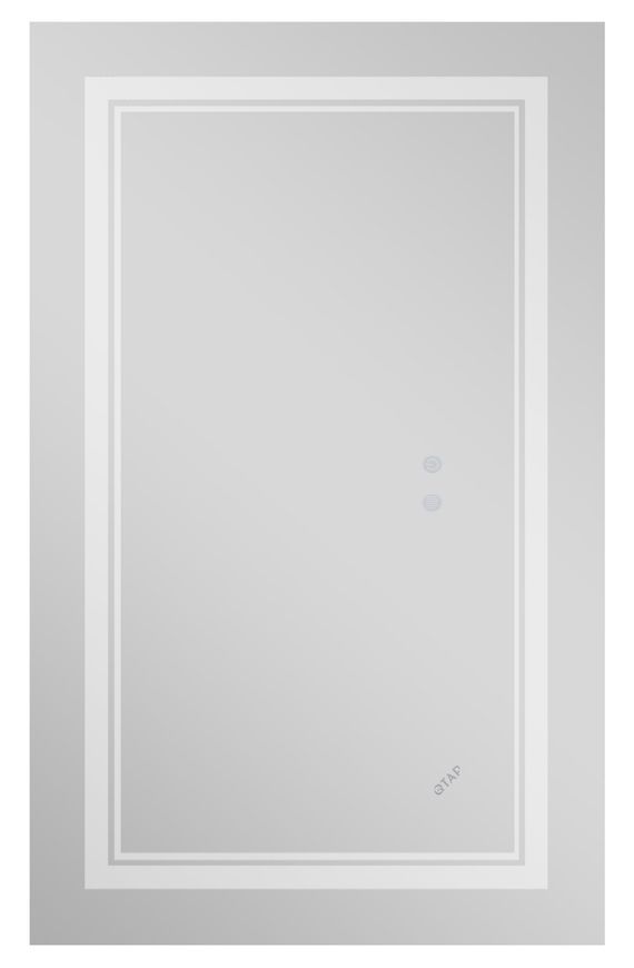 Дзеркало Qtap Cardinal CA1 800х500 прямокутне з LED-підсвічуванням Touch, з антизапотіванням, з димером, рег. темп. кольору (3000-6500K) QT0478C8050