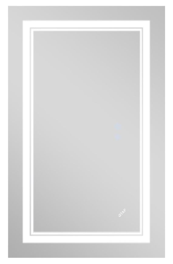 Дзеркало Qtap Cardinal CA1 800х500 прямокутне з LED-підсвічуванням Touch, з антизапотіванням, з димером, рег. темп. кольору (3000-6500K) QT0478C8050