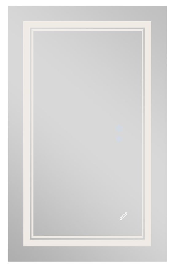 Дзеркало Qtap Cardinal CA1 800х500 прямокутне з LED-підсвічуванням Touch, з антизапотіванням, з димером, рег. темп. кольору (3000-6500K) QT0478C8050