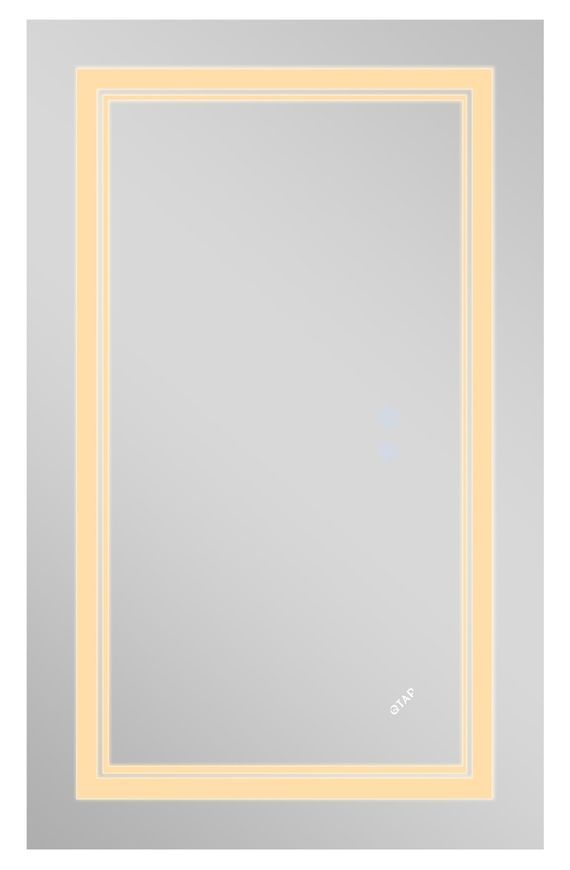 Дзеркало Qtap Cardinal CA1 800х500 прямокутне з LED-підсвічуванням Touch, з антизапотіванням, з димером, рег. темп. кольору (3000-6500K) QT0478C8050