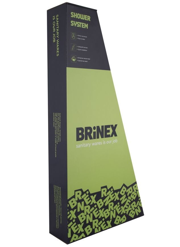 Душевая система универсальная Brinex Pure 1030 на 3 потребителя с изливом Nickel BRIPUR1030NKL - BRIPUR1030NKL