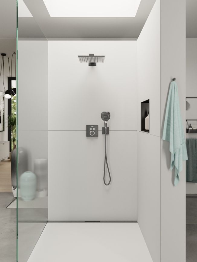 Ручний душ HANSGROHE Raindance Select E 120 3jet Brushed Black Chrome 26520340 чорний хром - 26520340