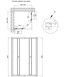 Душова кабіна QTAP Pisces BLA109-11SC5 90-105x90-105 см, скло Pear 5 мм, розсувні, без піддону - PISBLA10911SC5 - 2