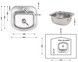 Кухонна мийка Lidz 4749 Micro Decor 0,8 мм LIDZ4749MICDEC - LIDZ4749MICDEC - 2