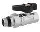 Кран-американка Karro Uno Black 1/2" ВН шаровой прямой с антипротеканием PN40 KR-100059 CV035513 - KR-100059 - 1