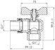 Кран шаровой с американкой латунный Thermo Alliance Forte 1" ВН угловой SF221W25 - SF221W25 - 2