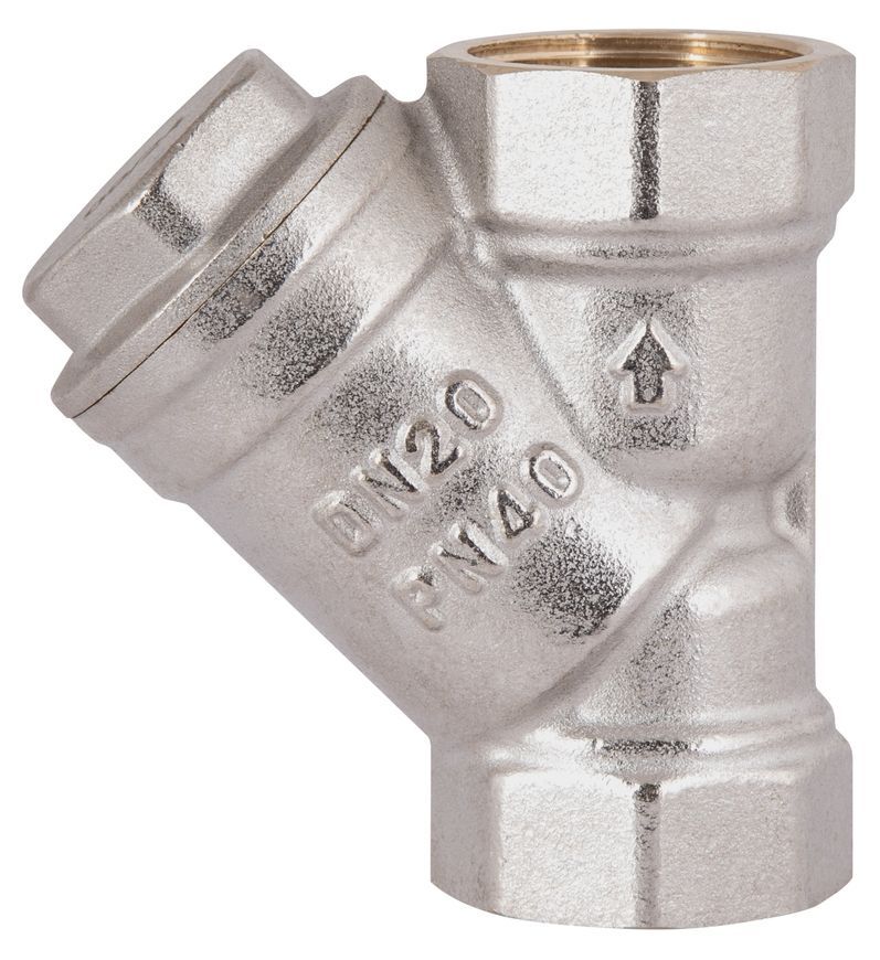 Фільтр для газу косий Thermo Alliance Standart 3/4" ВВ латунь нікель TAS125G20