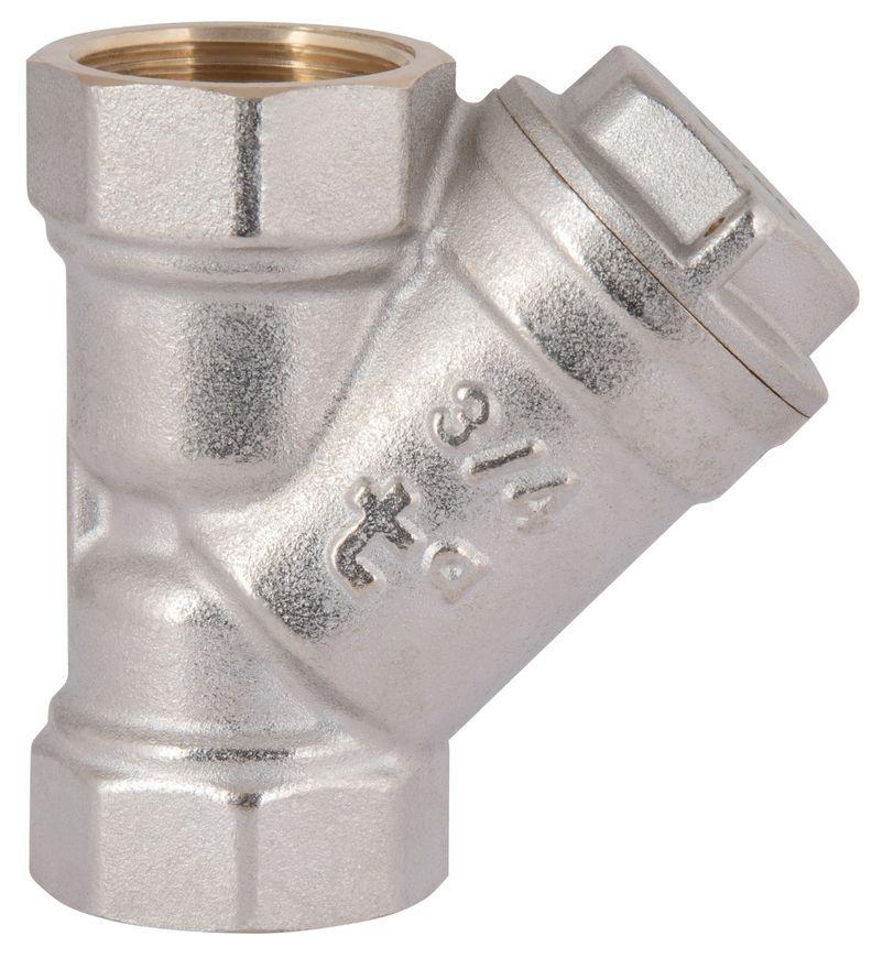 Фільтр для газу косий Thermo Alliance Standart 3/4" ВВ латунь нікель TAS125G20