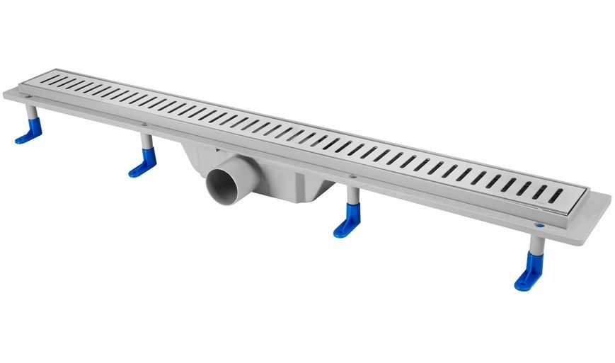 Набор: душевая перегородка QTAP Walk-In Glide CRM2012.C8 120х190 см, стекло Clear 8 мм, покрытие CalcLess + душевой трап 800 мм GLICRM2012C844856 - GLICRM2012C844856