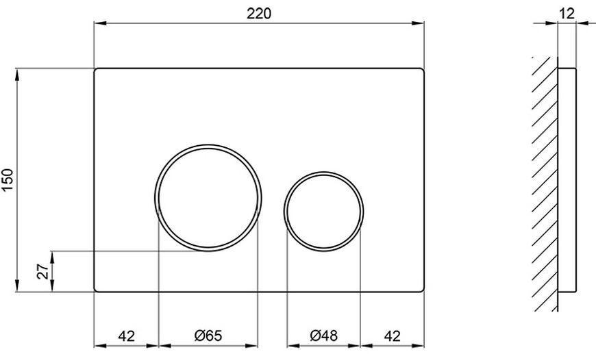 Набір QTAP інсталяція 3 в 1 Nest QT0133M425 з панеллю змиву QT0111M11V1146MB + унітаз з сидінням Swan QT16335178W - QT16335178W0133M425M11V1146MB