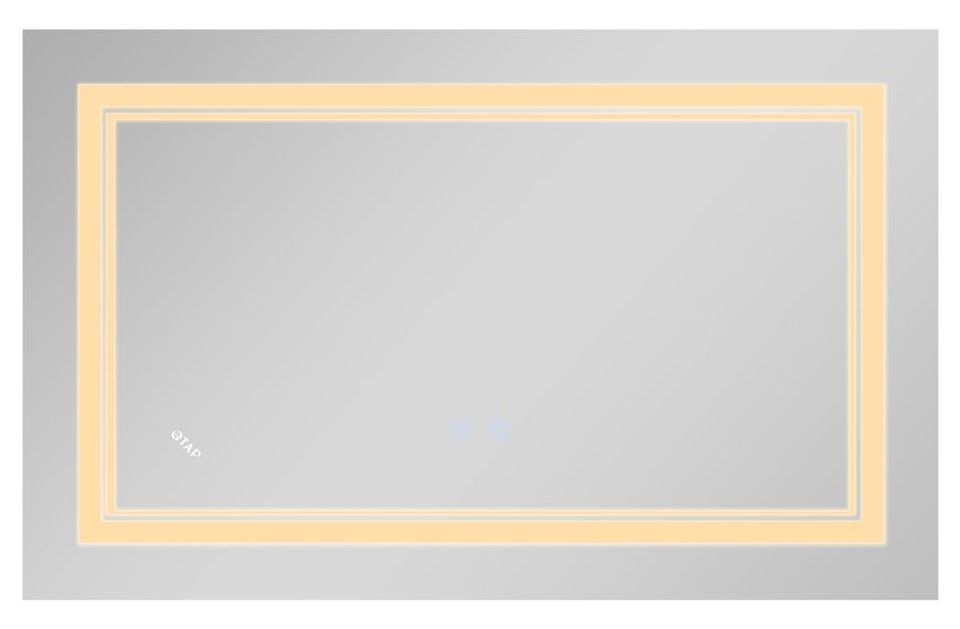 Дзеркало Qtap Cardinal CA1 800х500 прямокутне з LED-підсвічуванням Touch, з антизапотіванням, з димером, рег. темп. кольору (3000-6500K) QT0478C8050