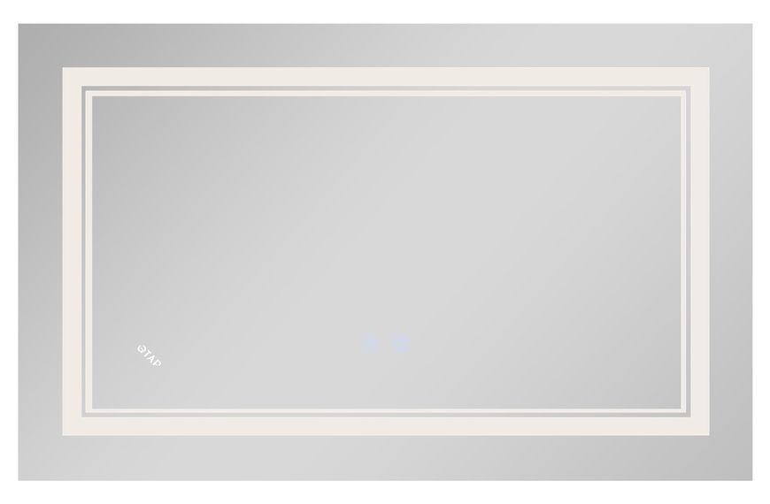 Дзеркало Qtap Cardinal CA1 800х500 прямокутне з LED-підсвічуванням Touch, з антизапотіванням, з димером, рег. темп. кольору (3000-6500K) QT0478C8050