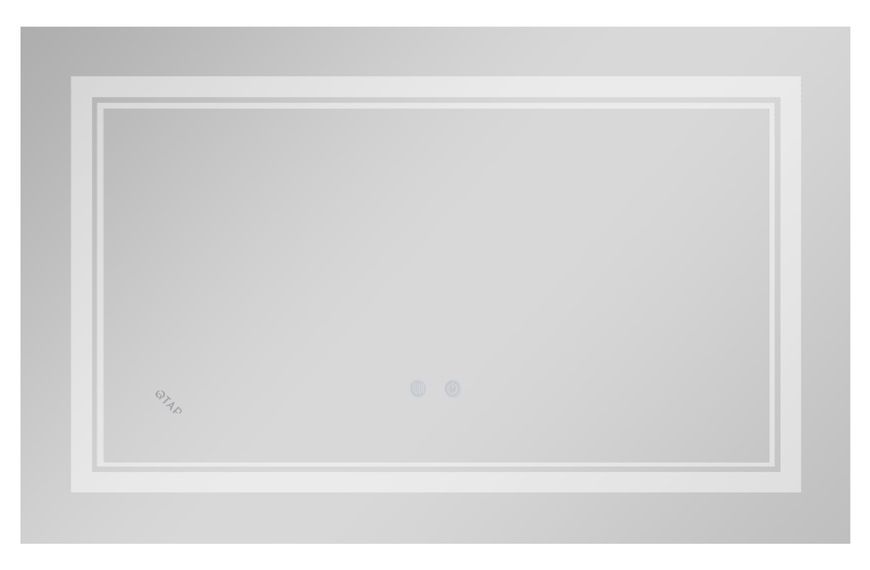Дзеркало Qtap Cardinal CA1 800х500 прямокутне з LED-підсвічуванням Touch, з антизапотіванням, з димером, рег. темп. кольору (3000-6500K) QT0478C8050
