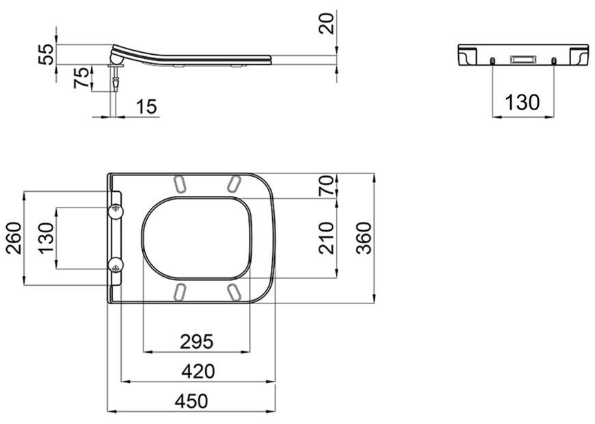 Сидіння для унітаза QTAP (Crow) з мікроліфтом Slim QT0599SC2170W - QT99SC2170W