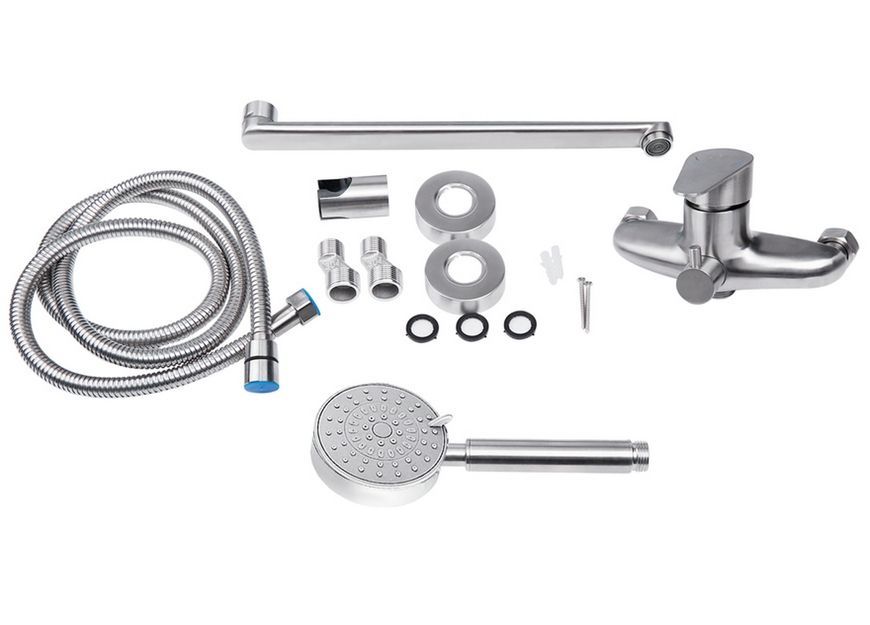 Смеситель для ванны LIDZ Vida 005 Nickel длинный излив LDVID005NKS38087 - LDVID005NKS38087