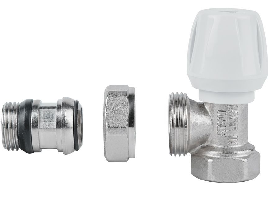 Кран (вентиль) радіаторний Icma 1/2" ВЗ з антипротіканням кутовий №803+940 82803AD06940