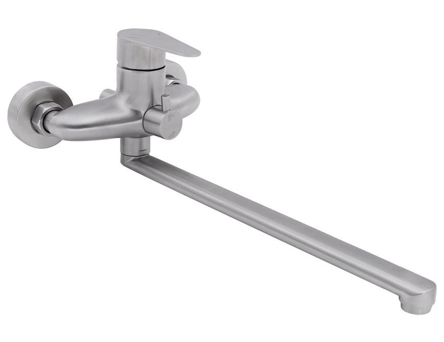 Смеситель для ванны LIDZ Vida 005 Nickel длинный излив LDVID005NKS38087 - LDVID005NKS38087