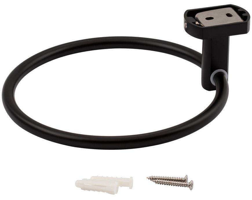 Тримач для рушників QTAP Liberty BLM 1160 чорний матовий QTLIBBLM1160