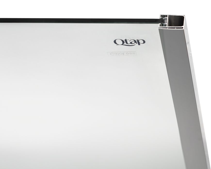 Набор: душевая перегородка QTAP Walk-In Glide CRM2012.C8 120х190 см, стекло Clear 8 мм, покрытие CalcLess + душевой трап 800 мм GLICRM2012C844856 - GLICRM2012C844856
