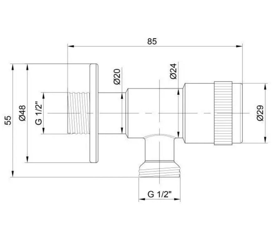 Кран приладовий LIDZ 1/2х1/2 Went 112 Nickel LDWEN112NKS34930