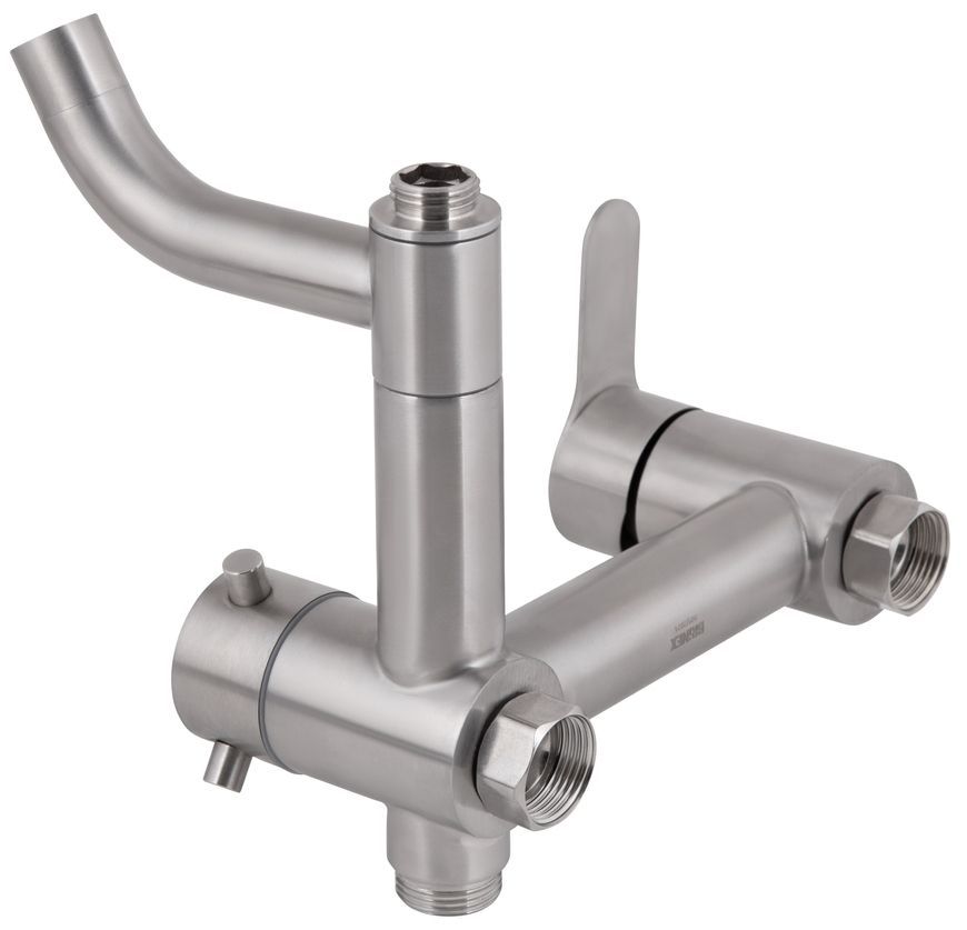 Душевая система универсальная Brinex Pure 1030 на 3 потребителя с изливом Nickel BRIPUR1030NKL - BRIPUR1030NKL