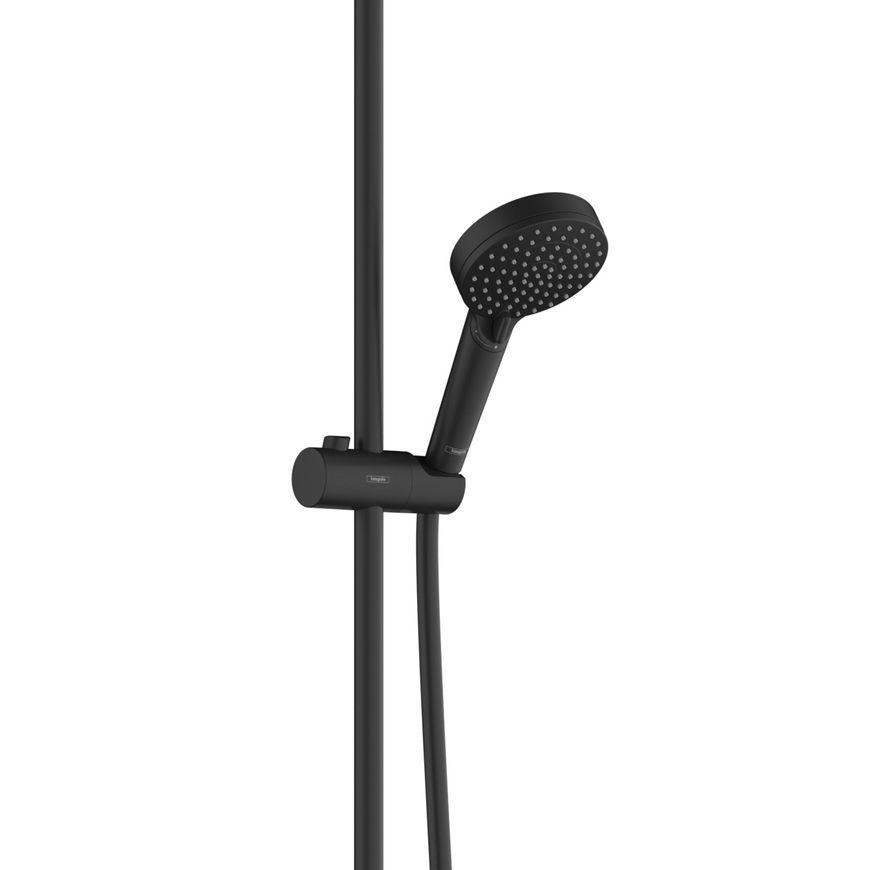Душевая система HANSGROHE Vernis Blend 240 1jet с термостатом и изливом 26899670 черная матовая - 26899670