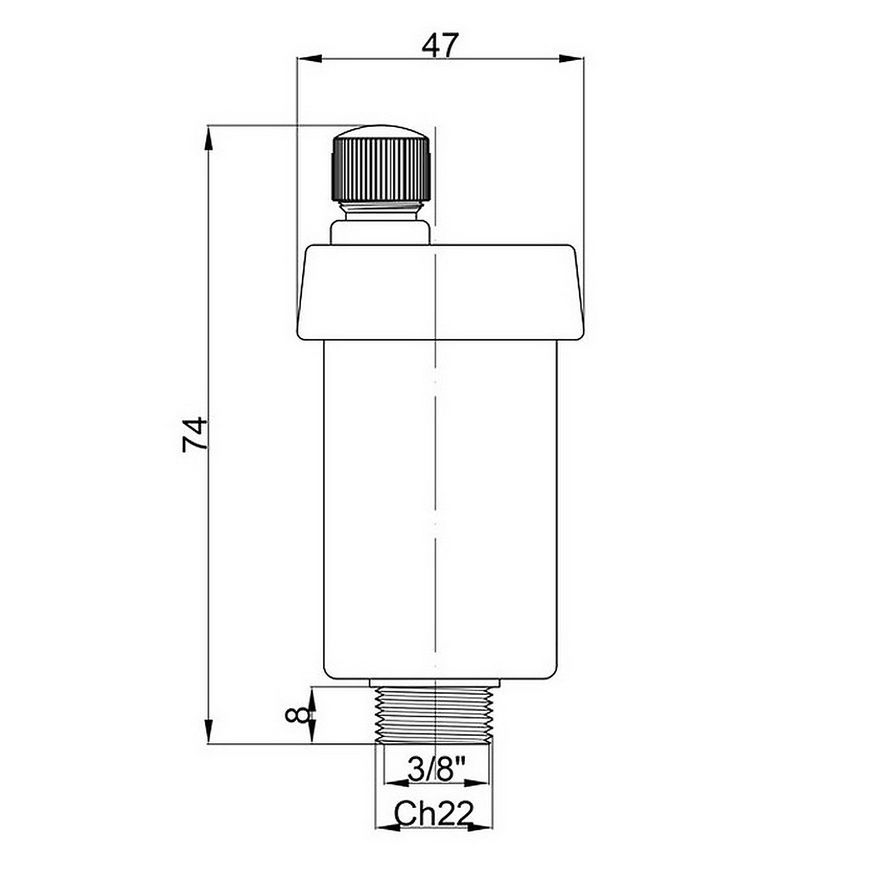 Воздухоотводчик автоматический ICMA 3/8" №707 - 82707AC05