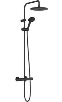 Душова система HANSGROHE Vernis Blend Showerpipe 240 1jet EcoSmart з термостатом 26428670 чорна матова - 26428670