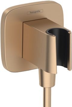 Шланговое подключение с держателем HANSGROHE FixFit Q Brushed Bronze 26887140 бронза - 26887140