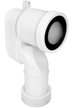 Каналізаційне підключення (коліно) McALPINE 278 мм 90&deg; 97-107/110 мм WC-CON8EX-BTW