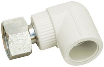 Кутик PPR з накидною гайкою BLUE OCEAN 25х3/4", 90&deg; ВР з латунним штоком BOECNF2502XXX - BOECNF2502XXX