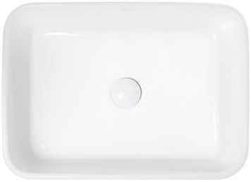 Раковина-чаша QTAP Tern 500х370х200 White з донним клапаном QT1711A048W - QT1711A048W