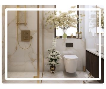 Дзеркало настінне прямокутне Qtap Mideya MI2 1200&times;800 з LED-підсвіткою Touch, антизапотіванням, димером, рег. яскравості QT2078F12080