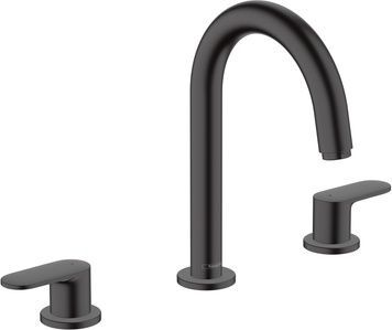 Змішувач для раковини на 3 отвори HANSGROHE Vernis Blend чорний матовий 71553670 з донним клапаном - 71553670