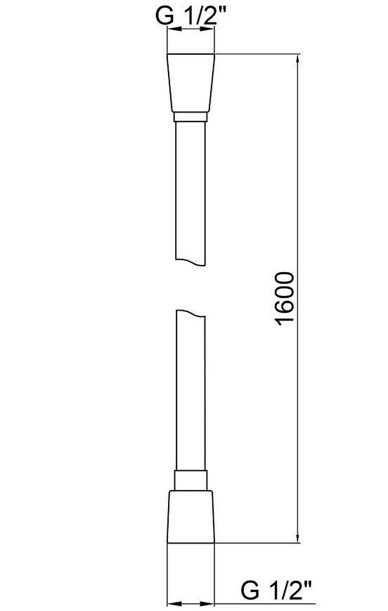 Шланг для душа QTAP Hadice PVC160C 1,6 м хром - QTHADPVC160C
