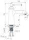 Змішувач для раковини Imprese Hydrant brush nickel 35 мм ZMK031806010 - ZMK031806010 - 2
