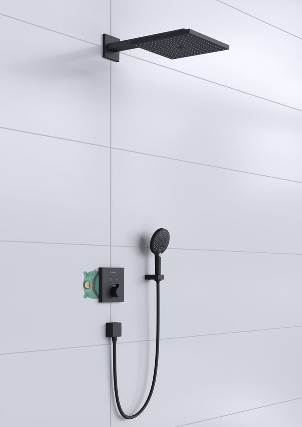 Душова система термостатична HANSGROHE Raindance E 300 1jet ShowerSelect 7 в 1 Matt Black 27939670 чорна матова - 27939670