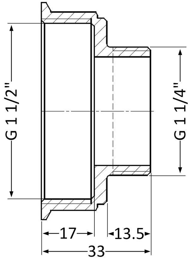 Переходник латунный Thermo Alliance Standart 1 1/2"ВРх1 1/4"НР SD4094032