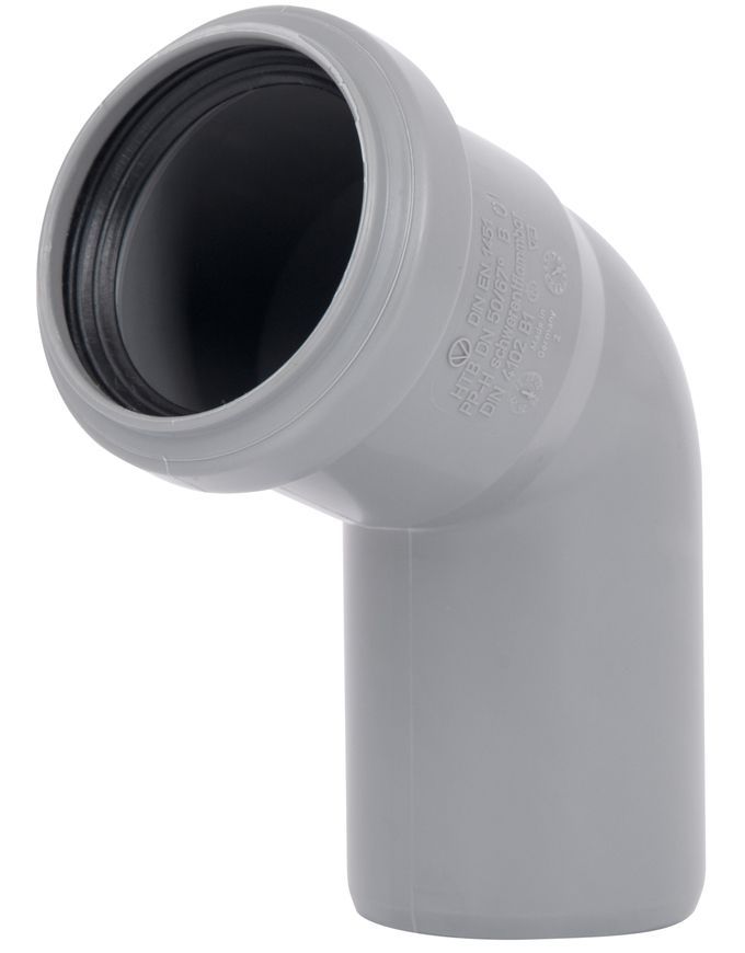 Колено канализационное Ostendorf-OSMA HT-System PLUS d50&times;67&deg; SD00057103