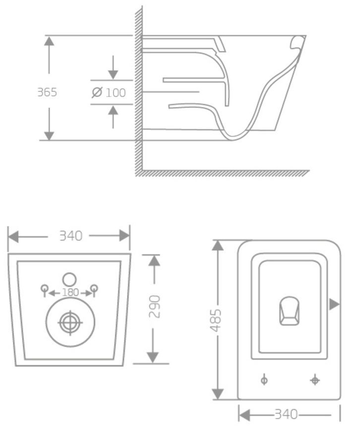 Унітаз підвісний Qtap Crow Rimless безобідковий з сидінням Slim Duroplast, Soft-close, Quick relase QT05335171RW - QT05335171RW