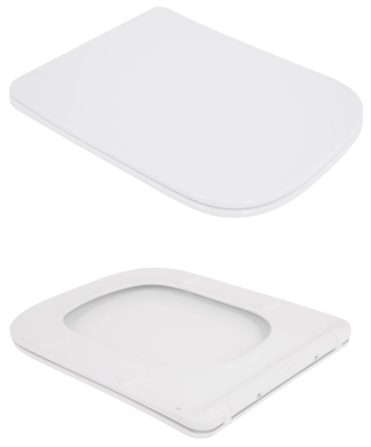 Унітаз підвісний Qtap Crow Rimless безобідковий з сидінням Slim Duroplast, Soft-close, Quick relase QT05335171RW - QT05335171RW