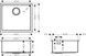 Кухонная мойка HANSGROHE под столешницу S71 S719-U450 Stainless Steel 43426800 нержавеющая сталь - 43426800 - 2