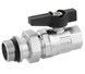 Кран-американка Karro Uno Black 3/4" ВН шаровой прямой с антипротеканием PN40 KR-100060 CV035514 - KR-100060 - 1