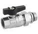 Кран-американка Karro Uno Black 3/4" ВН шаровой прямой с антипротеканием PN40 KR-100060 CV035514 - KR-100060 - 3