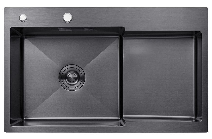 Кухонная мойка Kroner KRP Schwarze 7848LHM PVD с смесителем и дозатором CVS30116 KRS7848LHMPVDPVD03817BLKSP026 - KRS7848LHMPVDPVD03817BLKSP026
