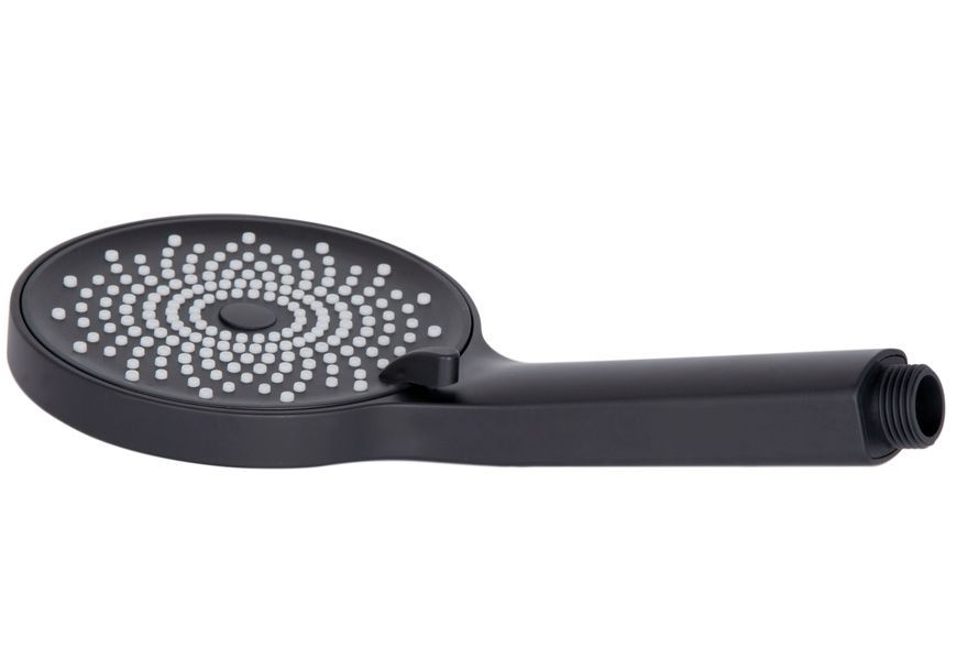 Лійка для ручного душу Qtap Rucni 120 мм кругла Black Matt QTRUC125BLM45776 - QTRUC125BLM45776