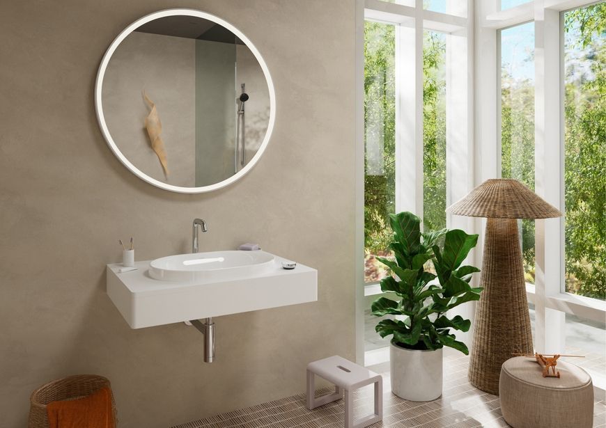 Змішувач для раковини на два отвори HANSGROHE Tecturis S 150 CoolStart EcoSmart+ Chrome 73353000 хром з д/к - 73353000