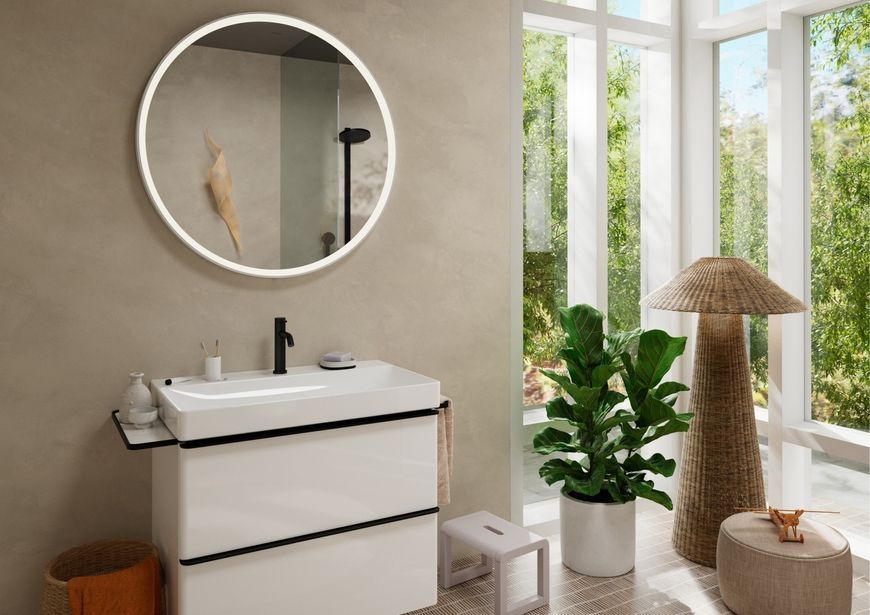 Змішувач для раковини HANSGROHE Tecturis S 110 CoolStart EcoSmart+ Matt Black 73312670 чорний матовий - 73312670