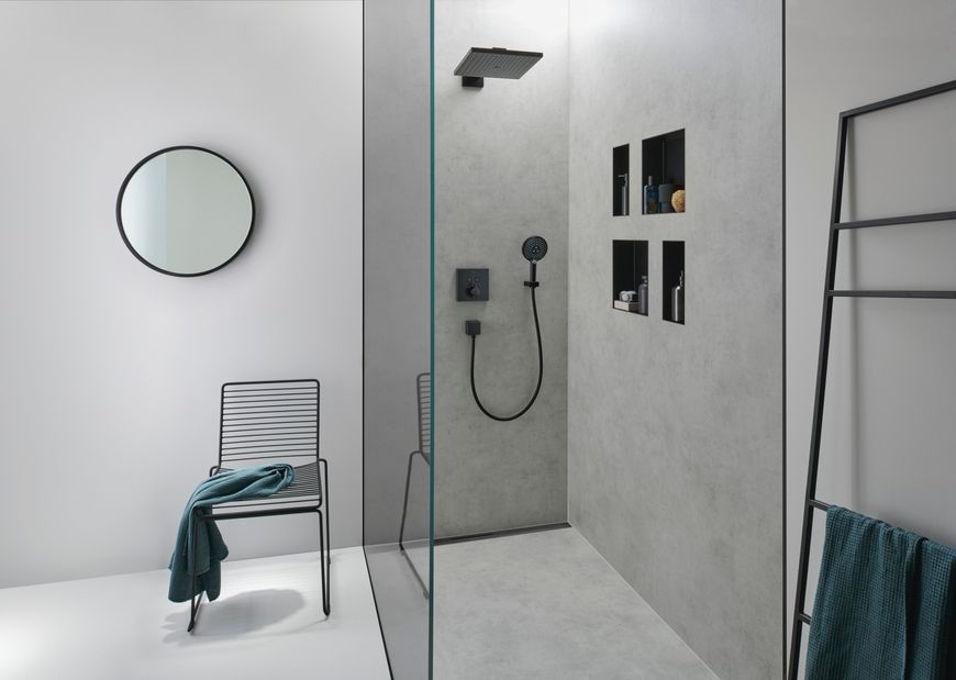 Душова система термостатична HANSGROHE Raindance E 300 1jet ShowerSelect 7 в 1 Matt Black 27939670 чорна матова - 27939670