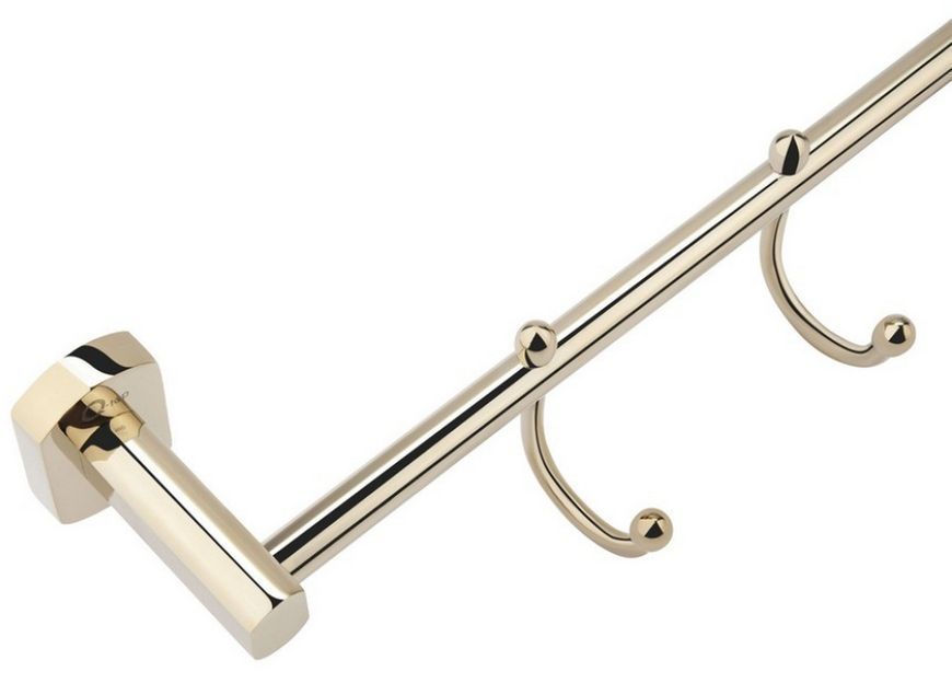 Держатель для полотенец и халатов (крючок) QTAP Liberty ORO 1154-3 золото QTLIBORO11543